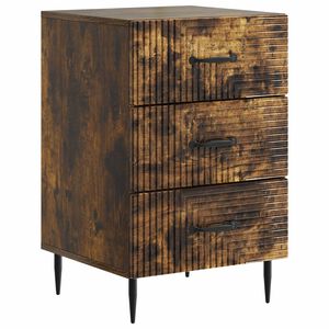 vidaXL Nattbordskap R&oslash;kt Eik 43 x 41 x 66,5 cm Konstruert tre