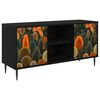 vidaXL TV-skap ZAANDAM 102 x 33 x 51 cm Svart eik Konstruert tre