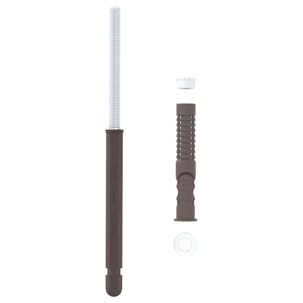 vidaXL Flytende hyllebraketter 12 pcs Beige &Oslash;10 x 170 mm St&aring;l