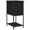 vidaXL Nattbord svart 32x42x70 cm konstruert tre