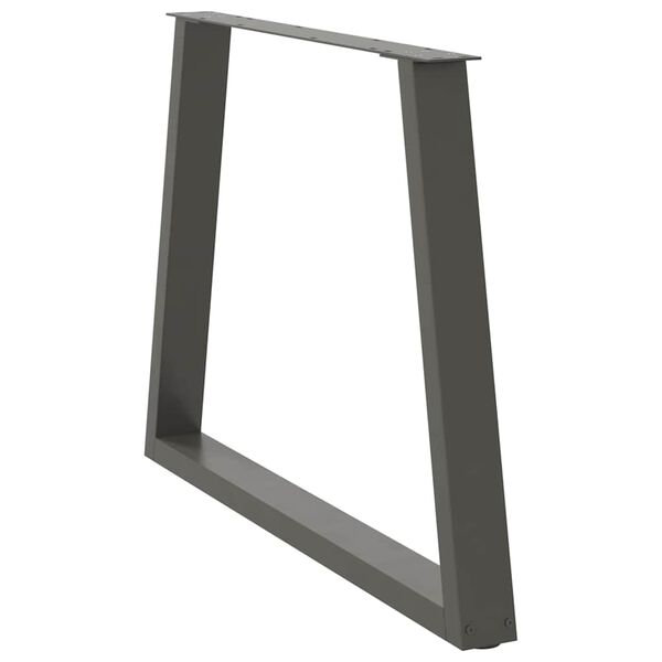 vidaXL Spisebordben V-formet 2 stk antrasitt 100x(72-73,3) cm stål