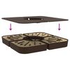 vidaXL Parasollbasesett 4 stk for parasoller med kryssfot 100 kg PP