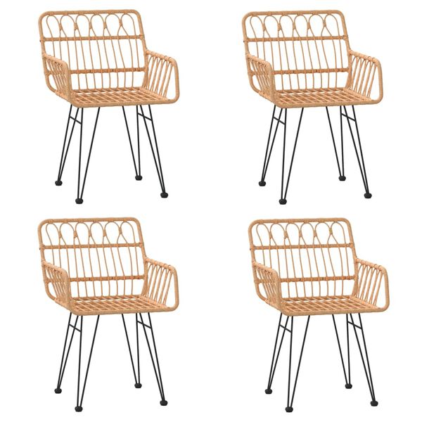 vidaXL Hagespisegruppe 5 deler polyrotting