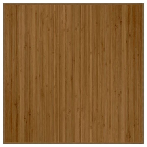 vidaXL Teppe firkantet brun 100x100 cm bambus
