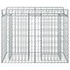 vidaXL Gabion hevet seng s&oslash;lv 100 x 50 x 80 cm Galvanisert St&aring;l