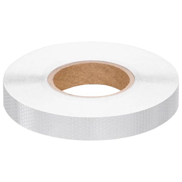 vidaXL Reflekterende tape hvit 2,5 cm x 50 m PVC