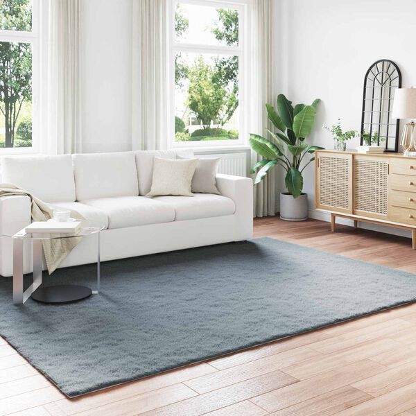 vidaXL Kunstpels Kanin Teppe Olite Antrasitt 200 x 280 cm Polyester