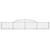 vidaXL Gabionkurver buede 30 stk 300x30x40/60 cm galvanisert jern