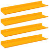 vidaXL Flytende hylle 4 pcs Sennepsgul 40 x 8,5 x 2,5 cm St&aring;l