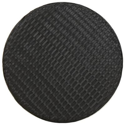 vidaXL Tebord svart 45 cm polyrotting