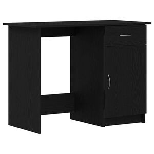 vidaXL Skrivebord Svart Eik Konstruert tre 100 x 50 x 76 cm