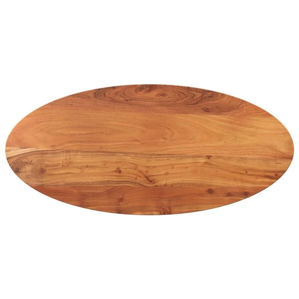 vidaXL Bordplate 120x50x2,5 cm oval heltre akasie