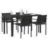vidaXL Utem&oslash;belsett 5 pcs Svart og Anthracite 140 x 70 x 73 cm