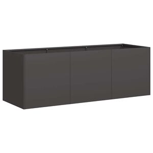 vidaXL Blomsterkasse svart 120x40x40 cm kaldvalset st&aring;l