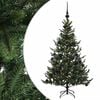 vidaXL Kunstig juletre med julekuler 120 cm 150 LED-lys Varmhvit