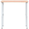 vidaXL Arbeidsbenk 100x(55-60)x(73-99,5) cm heltre b&oslash;k