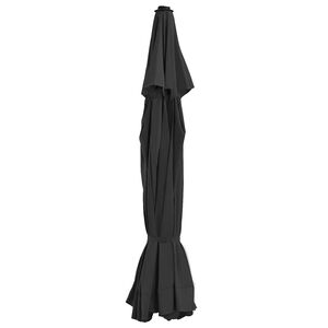 vidaXL Erstatningsstoff for hageparasoll svart 515 cm