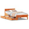 vidaXL Sengeramme uten madrass voksbrun 75x190 cm heltre furu