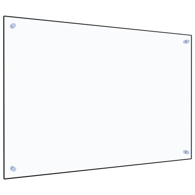 vidaXL Kjøkkenplate gjennomsiktig 90x60 cm herdet glass