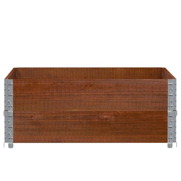 vidaXL Plantekasse brun 100x100 cm heltre furu