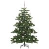 vidaXL Kunstig sammensatt juletre med 150 LED gr&oslash;nn 150 cm PVC og st&aring;l