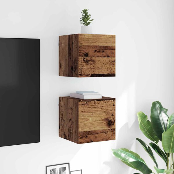 vidaXL TV-skap Gammelt tre 30,5 x 30 x 30 cm Konstruert tre