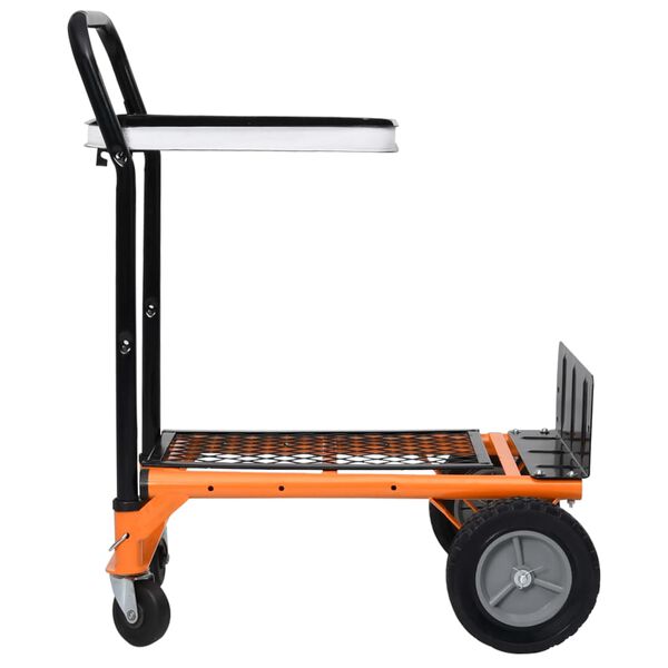 vidaXL Sammenleggbar plattformtralle 2-i-1 med bladoppsamlingsst&oslash;tte