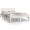 vidaXL Sengeramme hvit heltre 120x190 cm Small Double