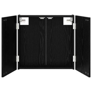 vidaXL Dartbrettskap Svart eik 56 x 12 x 53,5 cm Konstruert tre