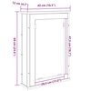 vidaXL Baderomsspeilskap med speil Brun 42 x 12 x 60 cm Konstruert tre