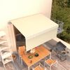 vidaXL Automatisk uttrekkbar markise med rullegardin 3,5x2,5 m krem