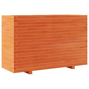 vidaXL Plantekasse voksbrun 110x40x72 cm heltre furu
