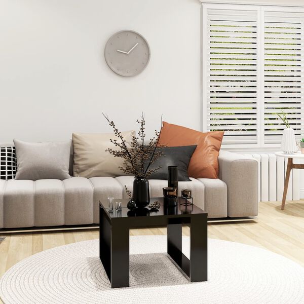 vidaXL Sidebord svart 50x50x35 cm konstruert tre