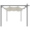 vidaXL Pergola med uttrekkbar tak kremhvit 395x292x230 cm