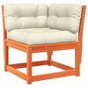 vidaXL Hagesofa for hj&oslash;rne med pute voksbrun 73x73x78 cm heltre furu