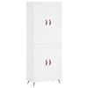 vidaXL Highboard hvit 69,5x34x180 cm konstruert tre