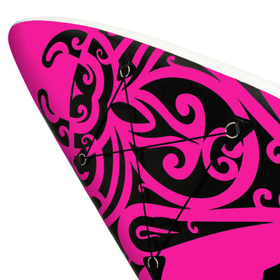vidaXL Oppblåsbart padlebrettsett 305x76x15 cm rosa