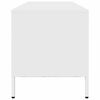 vidaXL TV-benk hvit 202x39x43,5 cm kaldvalset st&aring;l