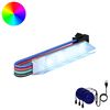 vidaXL LED Stripe 2 pcs Svart og multikolor 1745 mm Kobber og plast