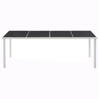 vidaXL Hagebord svart 220x90x74,5 cm stål