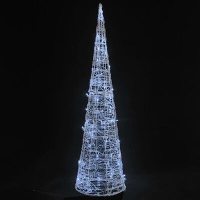 vidaXL Dekorativ LED-lyskjegle akryl kaldhvitt 120 cm