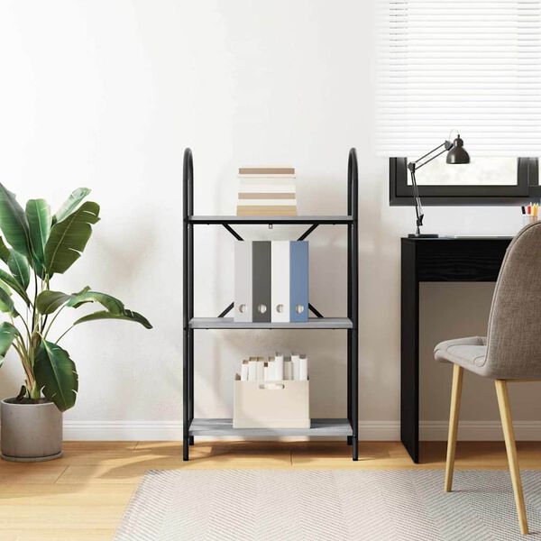 vidaXL Bokhylle Gr&aring; Sonoma 60 x 30 x 109 cm Konstruert tre