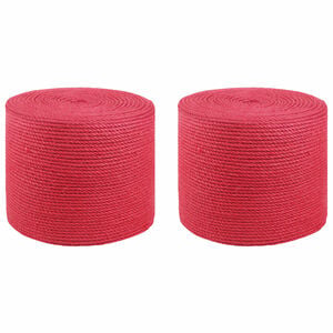 vidaXL 2 stk. 2 mm R&oslash;d 100% Tossa jute
