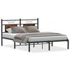 vidaXL Sengeramme uten madrass r&oslash;kt eik 137x190 cm konstruert tre