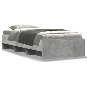 vidaXL Sengeramme gr&aring; sonoma 90x200 cm konstruert tre