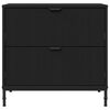 vidaXL Nattbord med skuff Svart 63,5 x 36 x 61 cm Konstruert tre