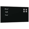 vidaXL Veggmontert magnettavle svart 40x20 cm herdet glass
