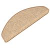 vidaXL Trappematter 15 stk 65x21x4 cm lysebrune halvrund store
