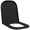 vidaXL Toalettsete Svart 47,5 x 35 x 3,6 cm Duroplast