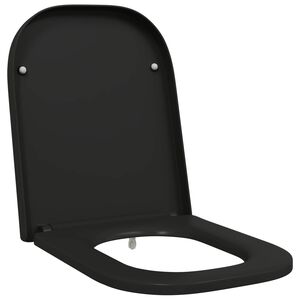 vidaXL Toalettsete Svart 47,5 x 35 x 3,6 cm Duroplast